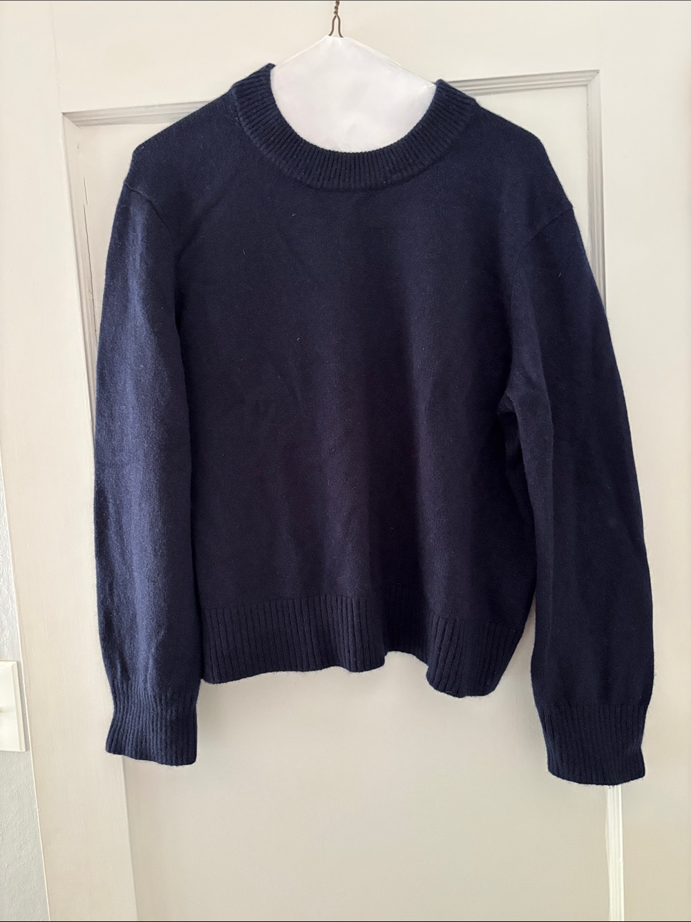 Classic Cashmere Navy Crewneck Sweater